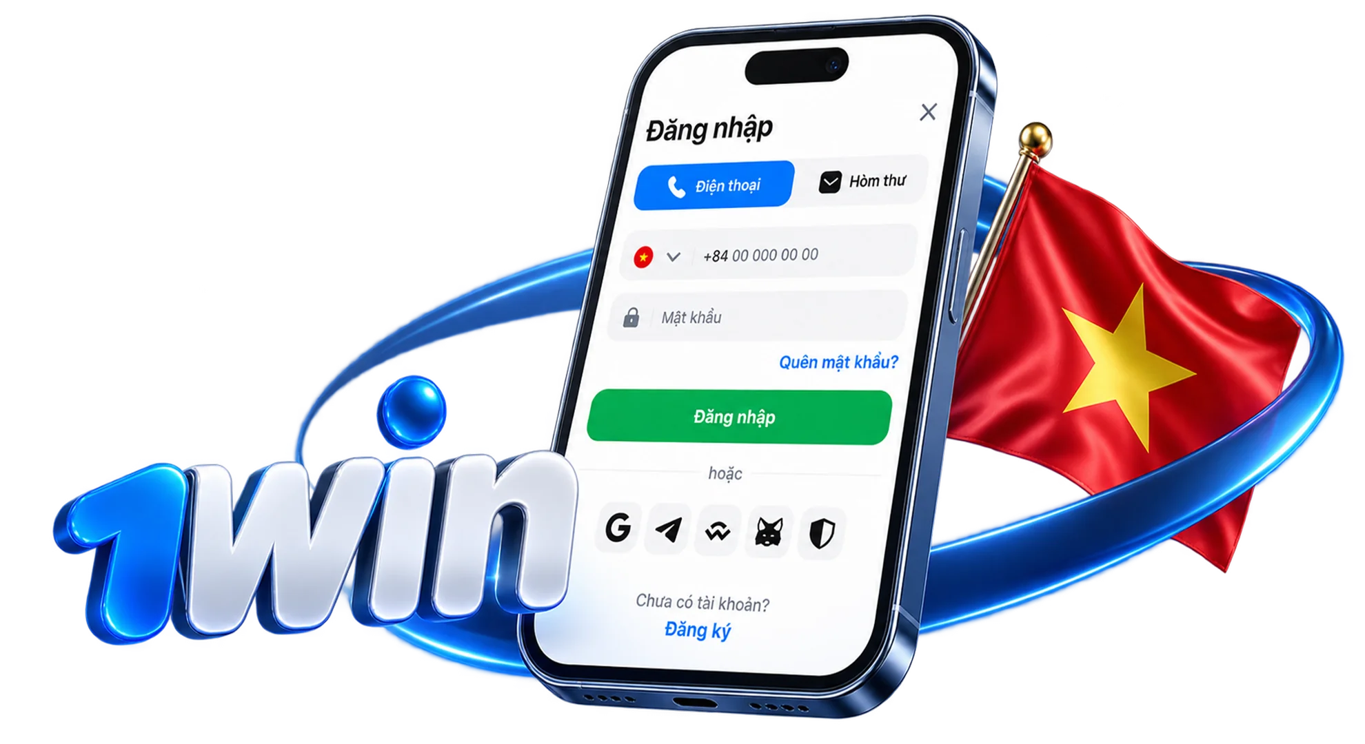 Đăng nhập ứng dụng 1win tại Việt Nam bằng số điện thoại hoặc email trên điện thoại di động